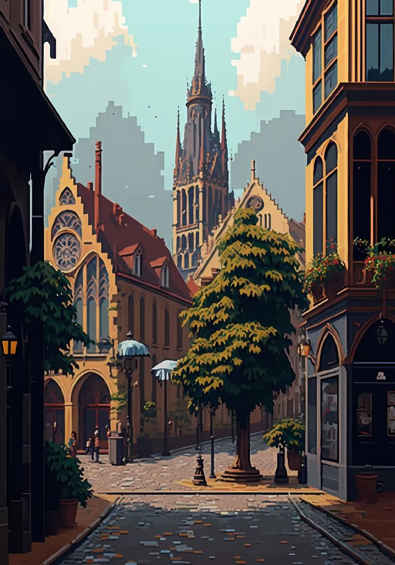 Metz Pixel Art Poster von Bernotas