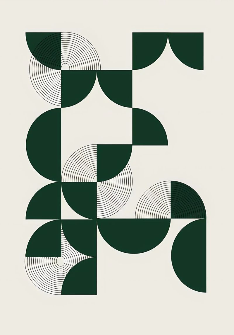 grün-geometrisch Poster von Yeadon