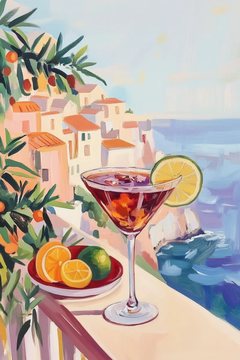 Cocktail costieri di lusso poster da Melloi Art Print