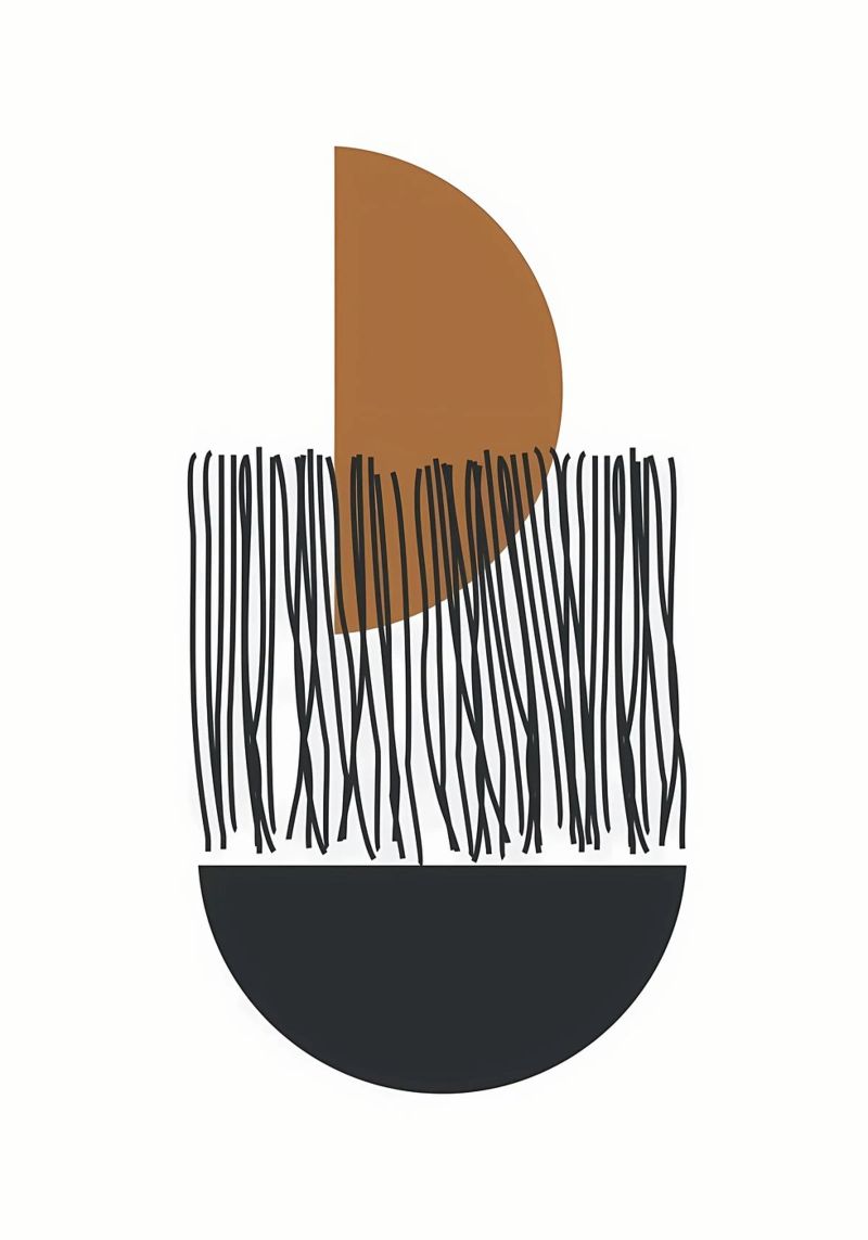 lignes demi-cercle poster de Book