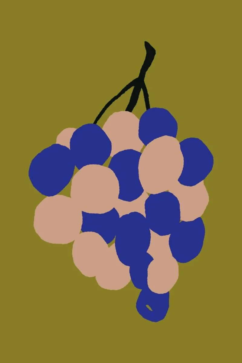 Joyful Fruits - Grapes alluminio dibond da Atelier Mave