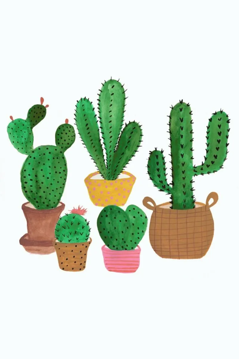 Cactus Family carta hahnemühle da Atelier Mave