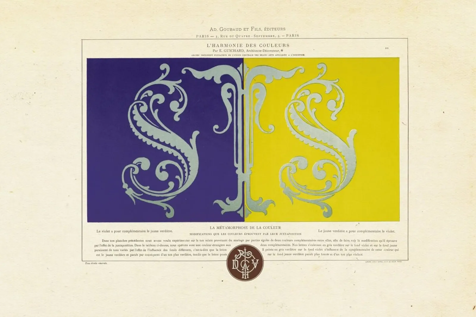 L'harmonie des couleurs, 1815 - Édouard Guichard tela da Artokoloro Quint Lox Ltd