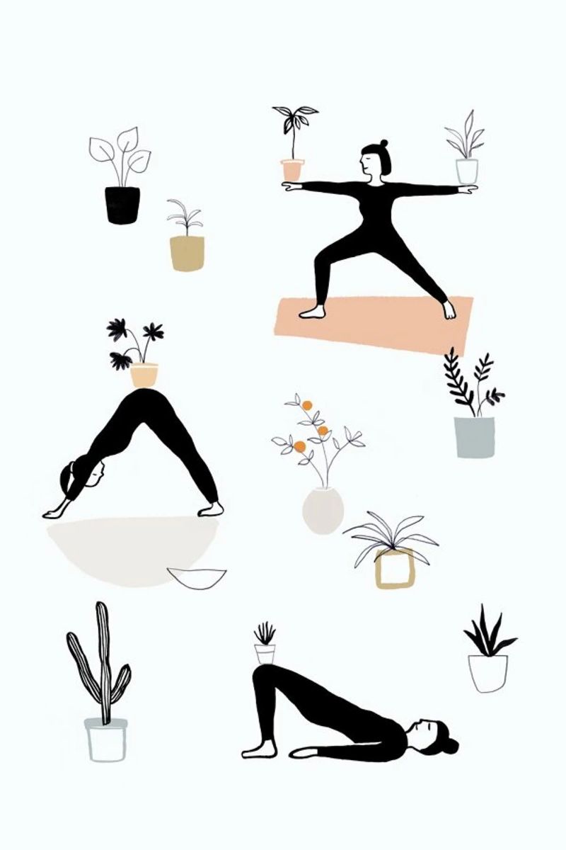 Yoga With Plants 04 poster van Farina Kuklinski