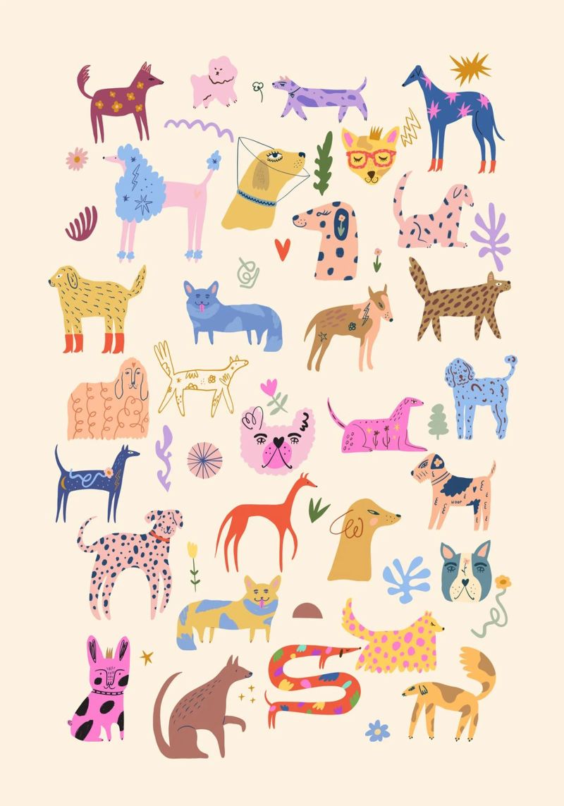 Dog Heaven poster by Rose Beck Art