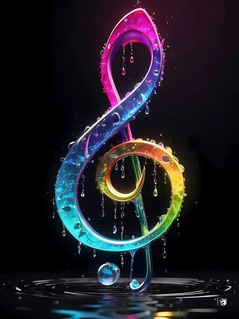 Gocce musicali colorate poster da LM2KONE