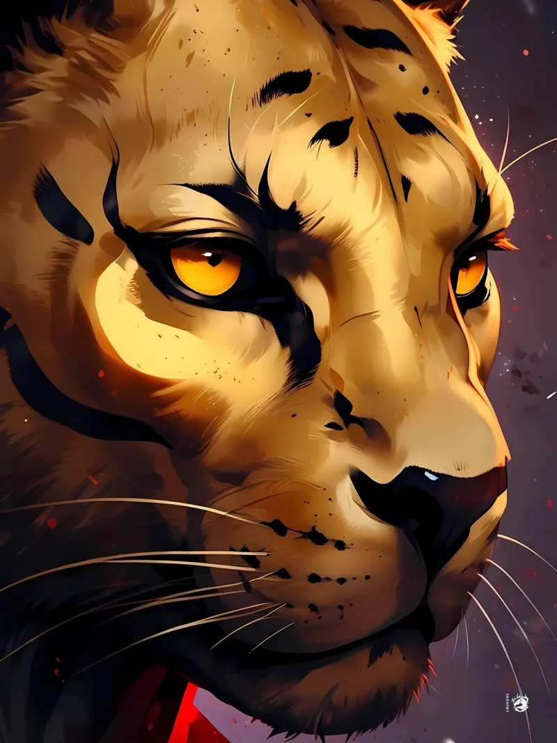 Epischer Goldpanther Poster von LM2KONE