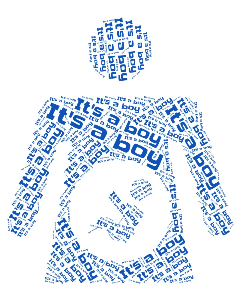 It's a boy poster con telaio in legno da Rezh creations