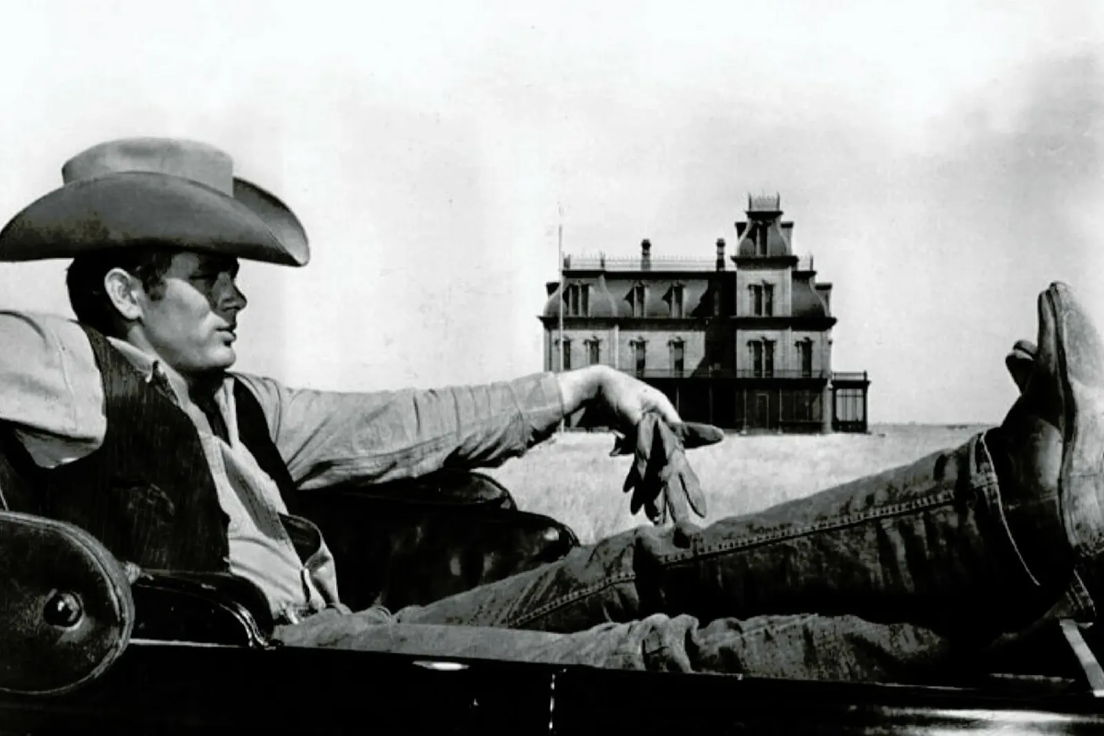 James Dean in 'Giant' pellicola backlit da Gallery Print and Art Limited