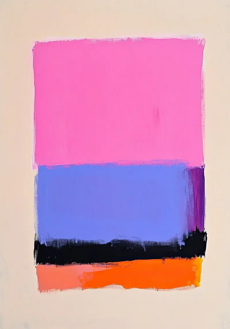 Minimal Abstrakt Rosa Blau Orange plexiglass da Euphoria Theresa