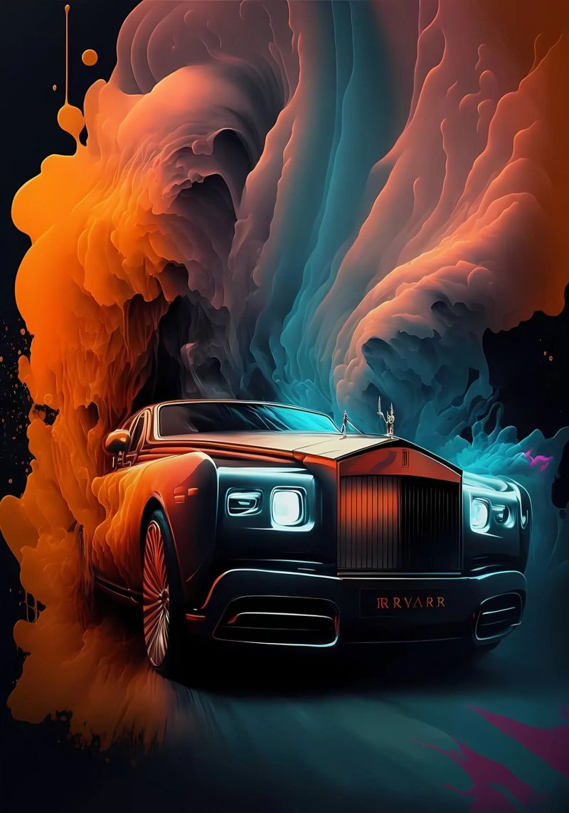 Rolls Royce art futuriste poster de Bernotas