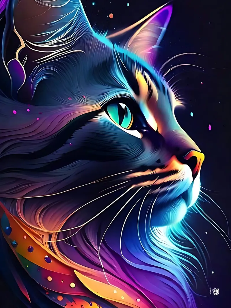 Nebula Space Cat pellicola backlit da LM2KONE