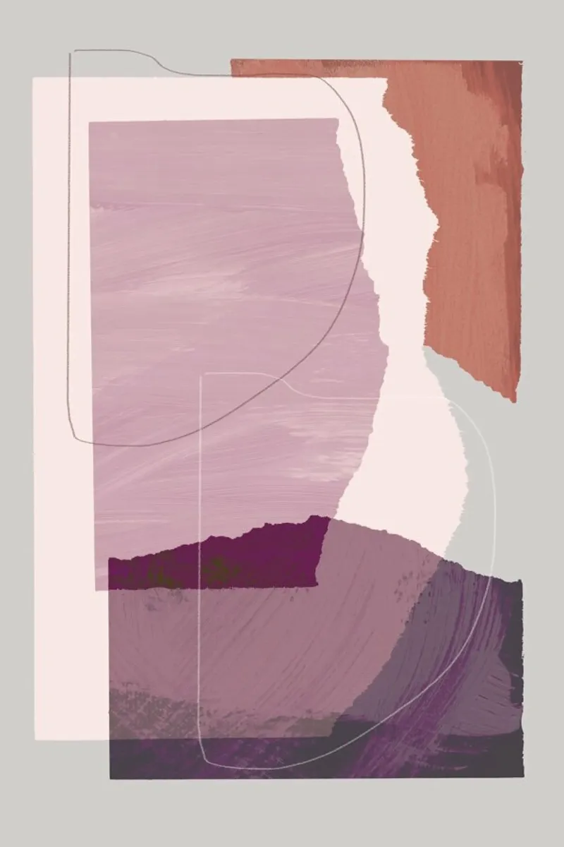 Pieces 4 poster with wooden frame by Mareike Böhmer