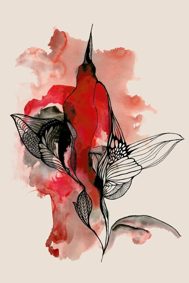Red Bird poster by Klaus with K