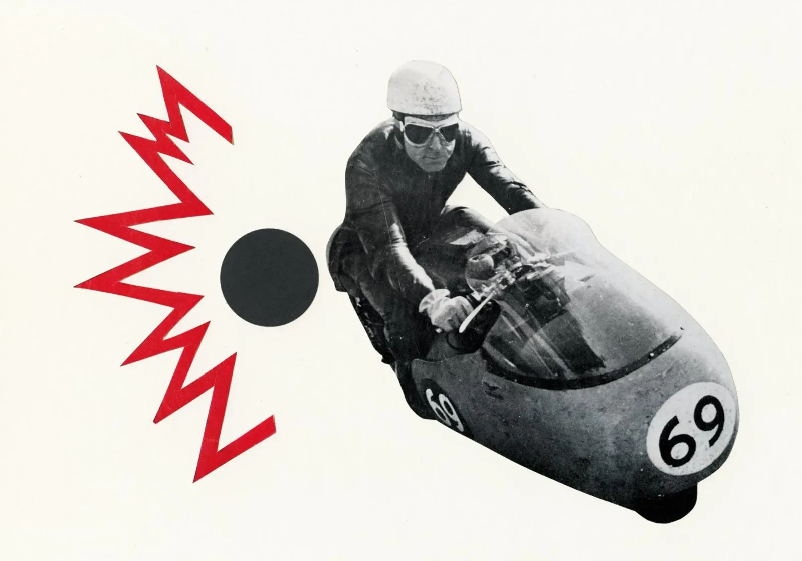 Follia motociclistica poster con telaio in plastica da Cassia Beck Collage