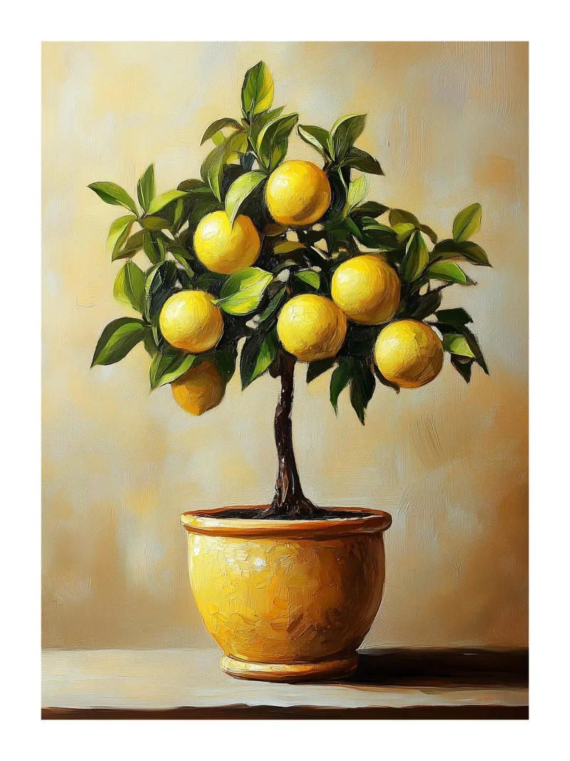 Albero di limone in vaso alluminio dibond da Spice & Style