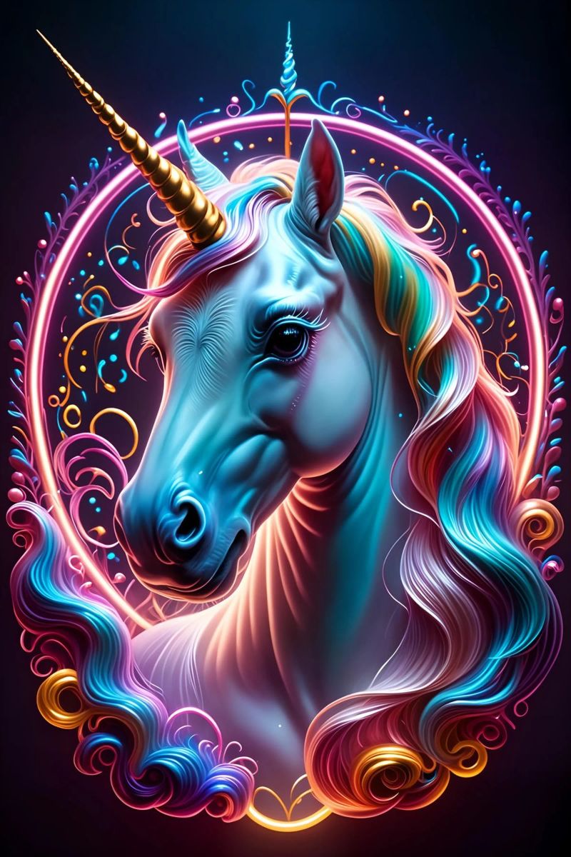Einhorn-Kunst Poster von MakArena