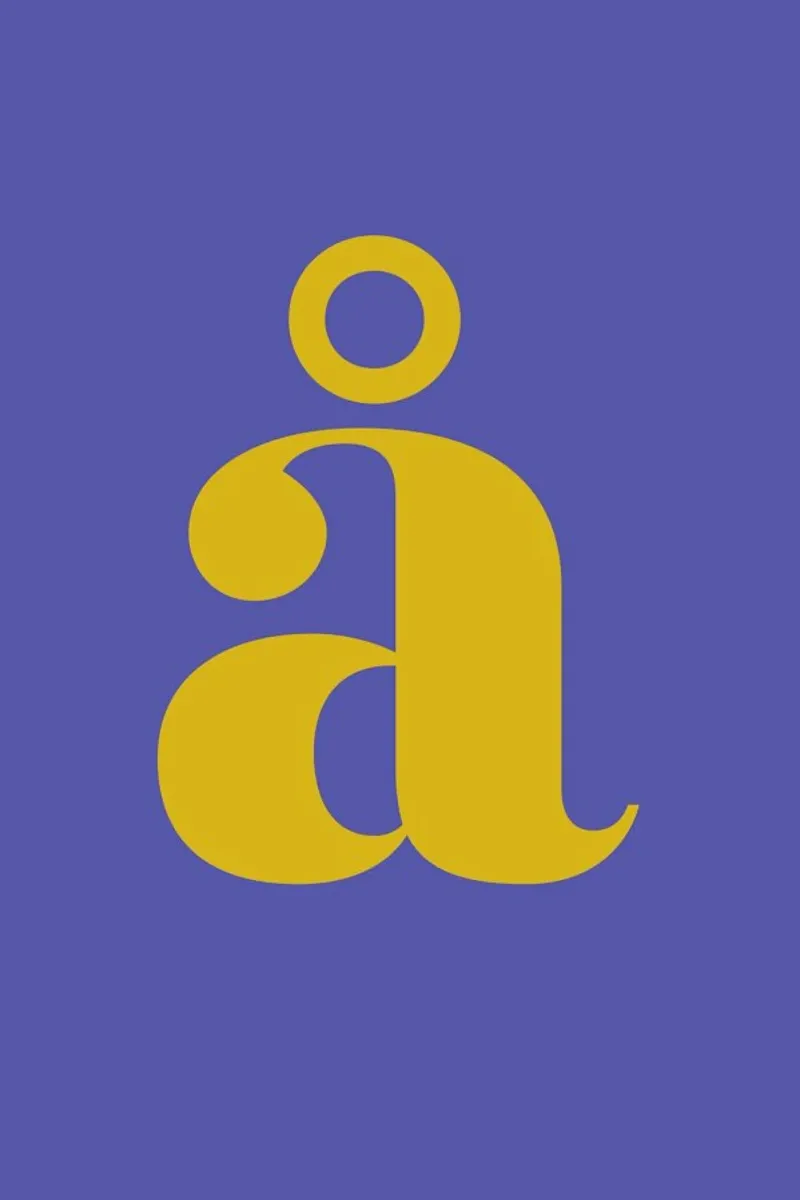 Blue Letter å poster with plastic frame by Studio One