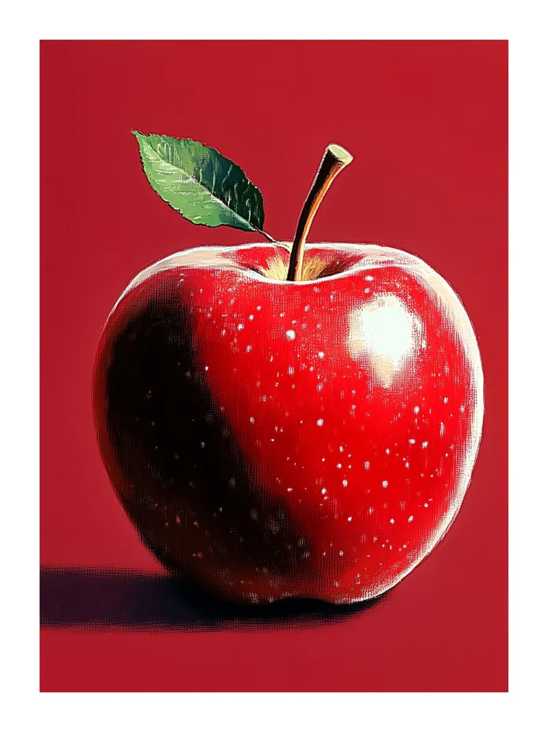 Glänzend roter Apfel Acryl-Glas von Spice & Style