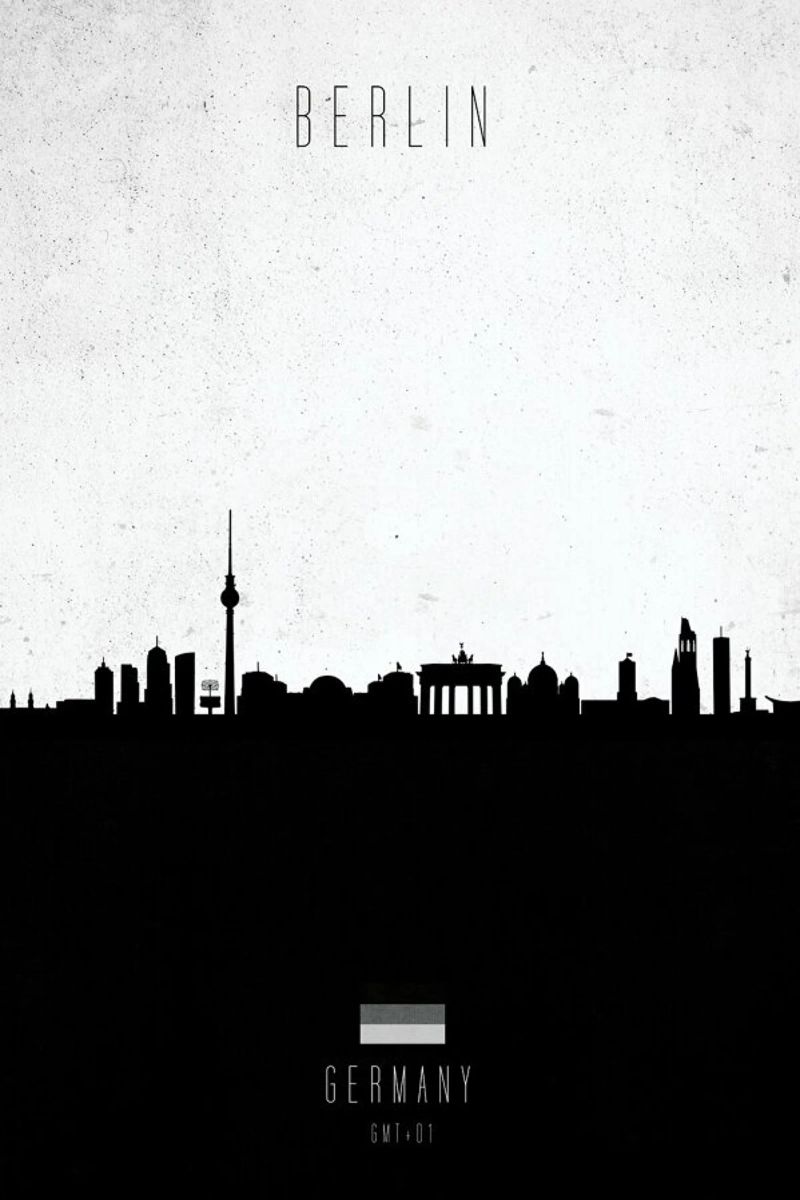 Berlin Contemporary Cityscape poster by Calm The Ham