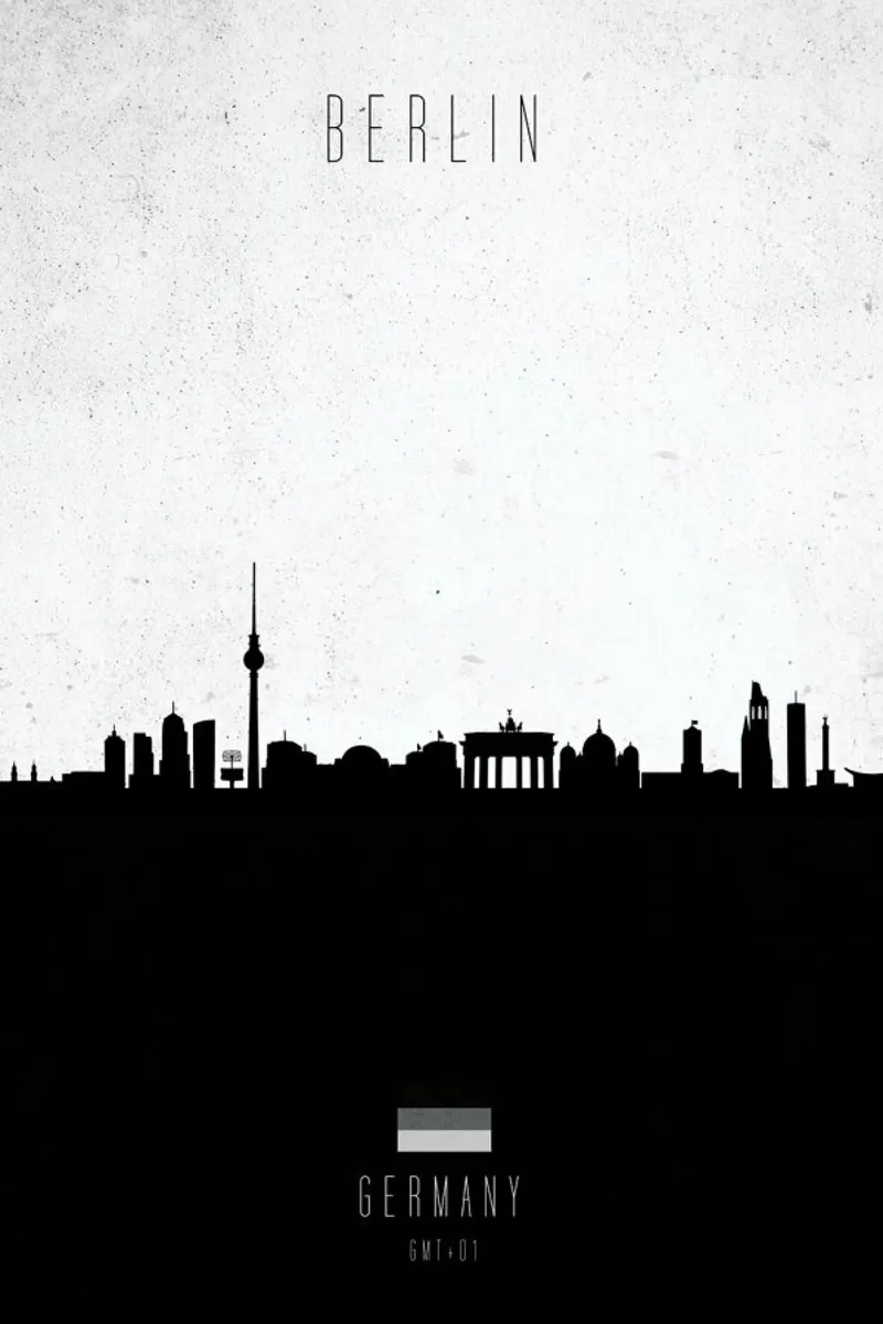 Berlin Contemporary Cityscape poster by Calm The Ham
