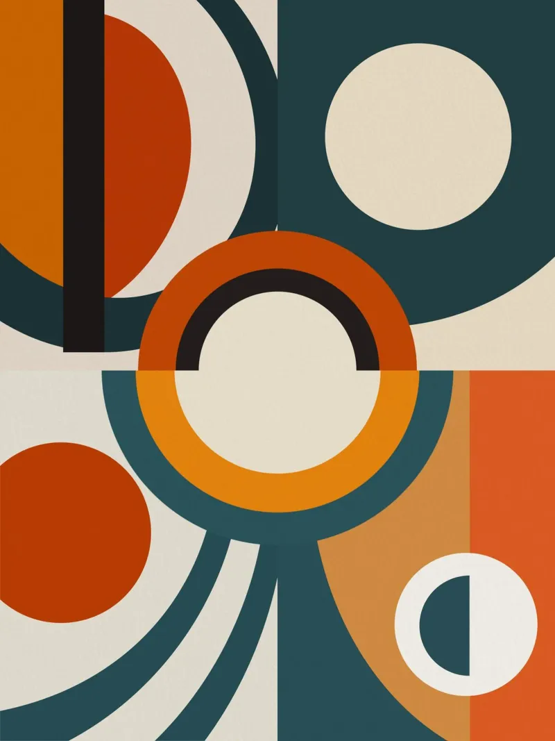 Collage Bauhaus alluminio dibond da Little Dean