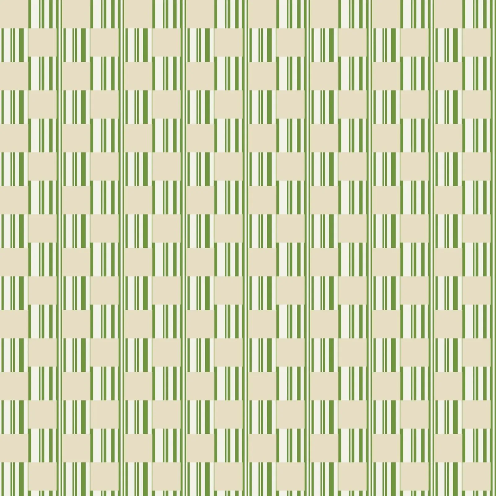 Quadri e righe in verde e beige carta hahnemühle da Little Dean