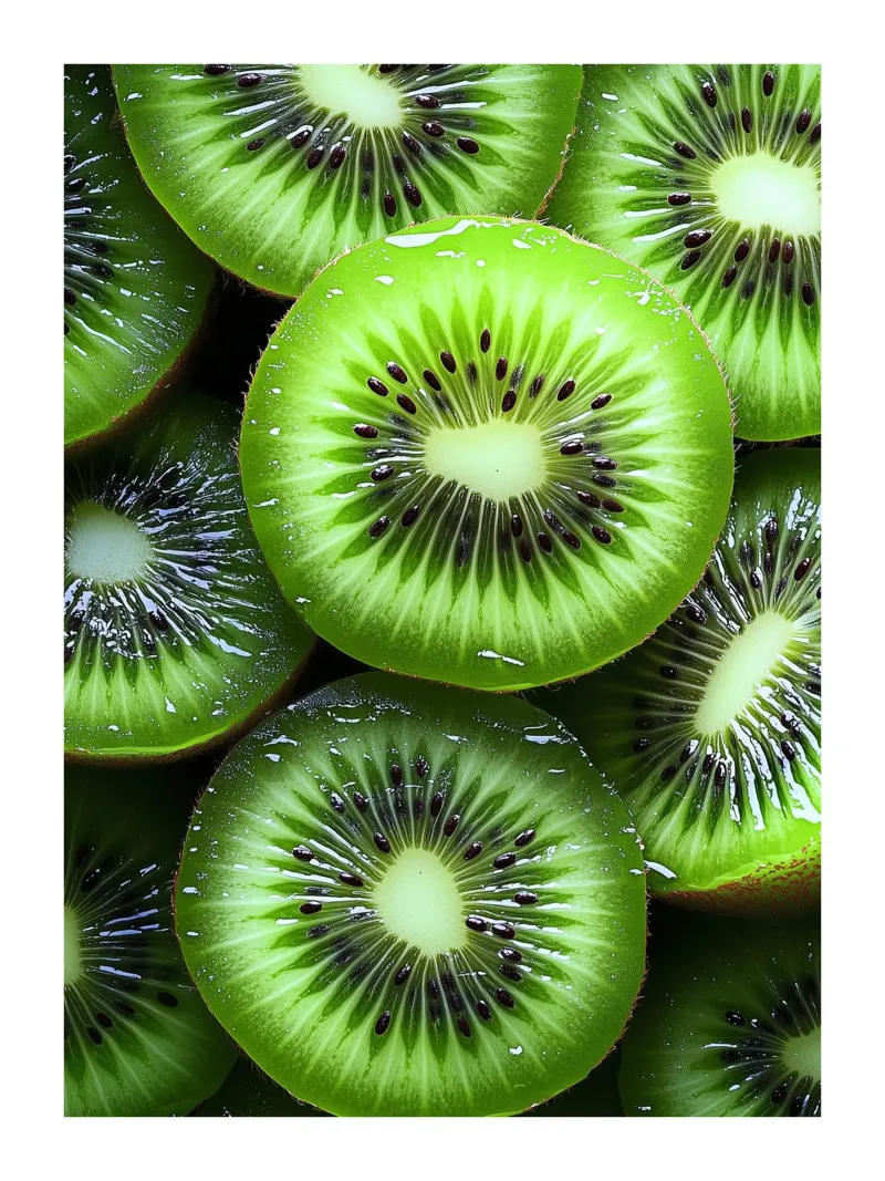 Kiwi freschi a fette plexiglass da Spice & Style