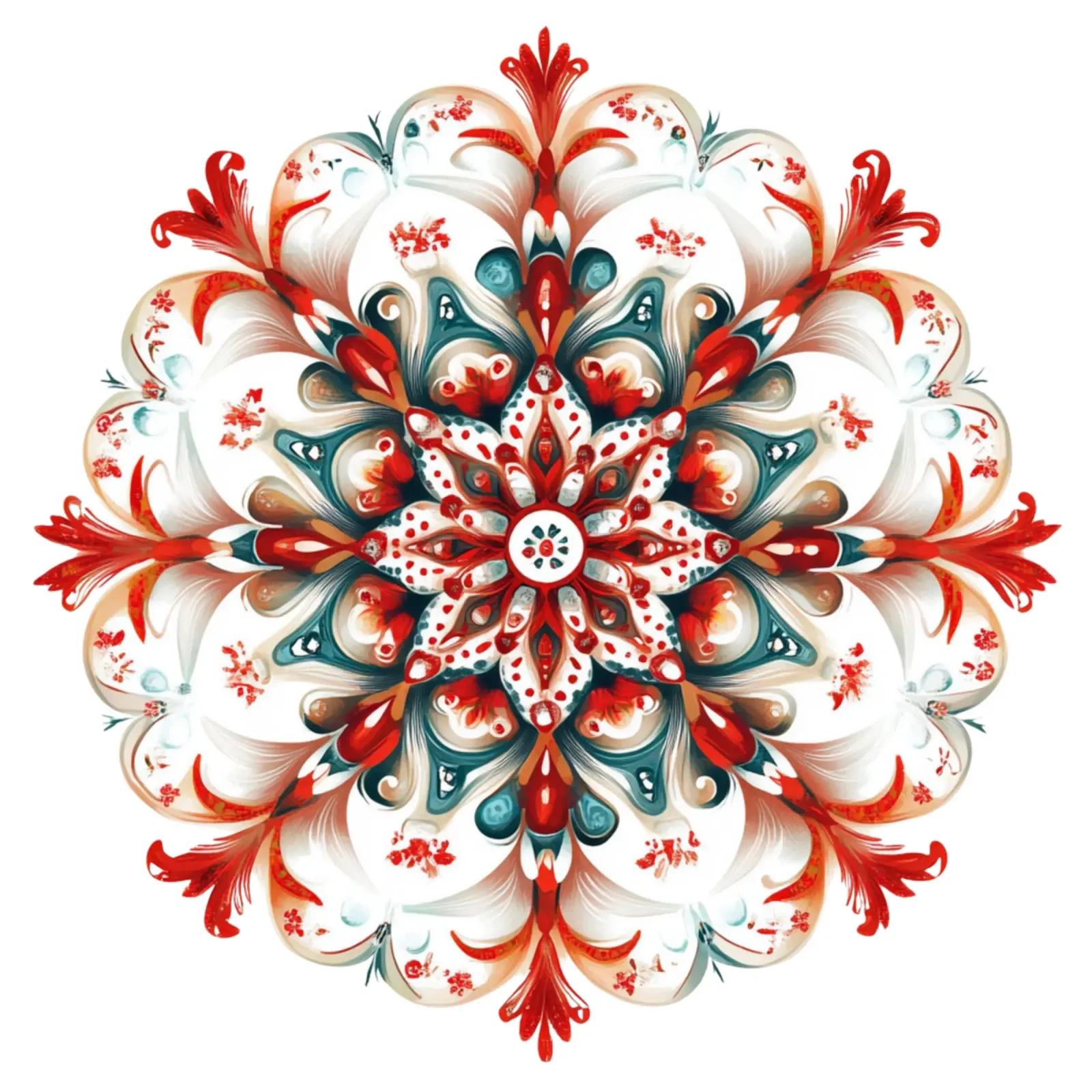 Mandala di Natale poster con telaio in plastica da Spiritual Touch