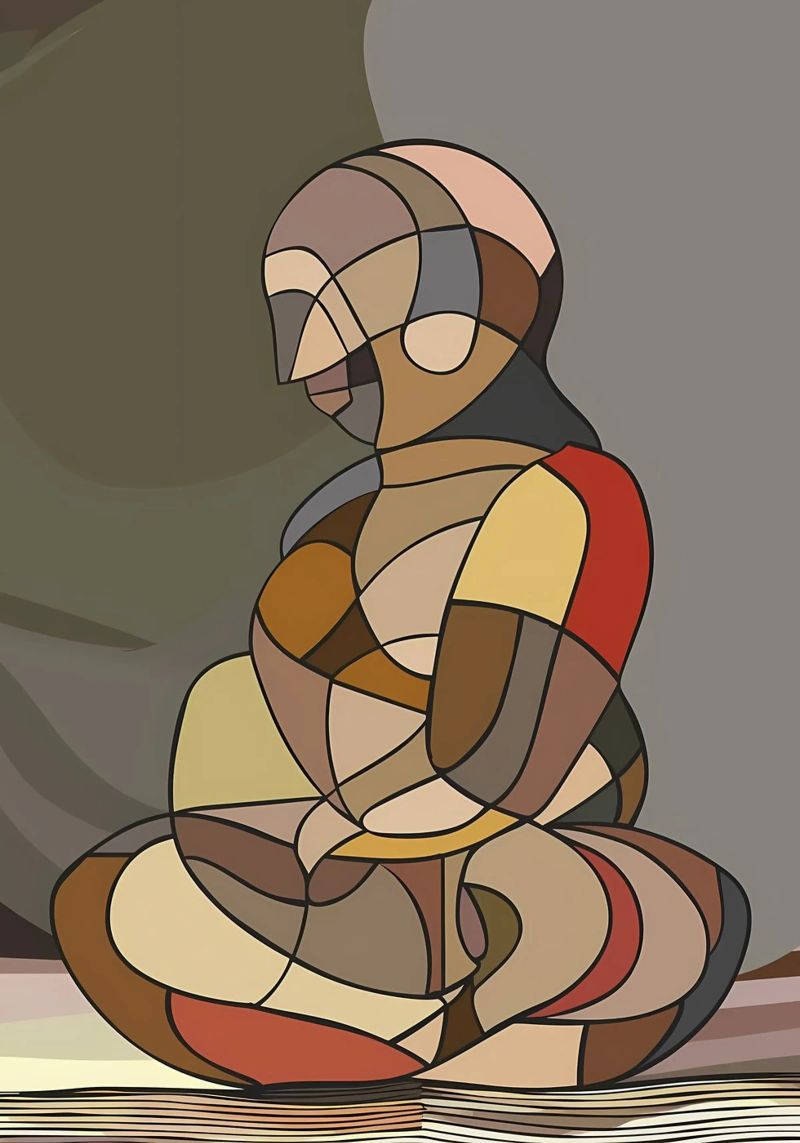 Abstract Venus of Willendorf poster by Caeson