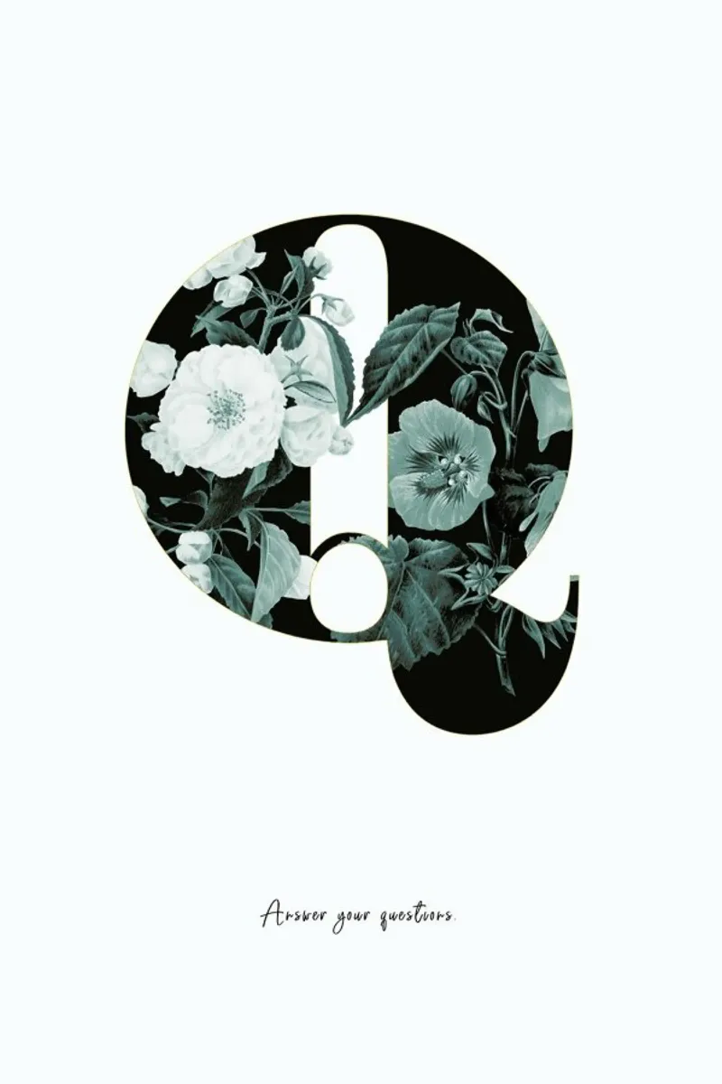 Flower Alphabet - Q pellicola backlit da Froilein Juno