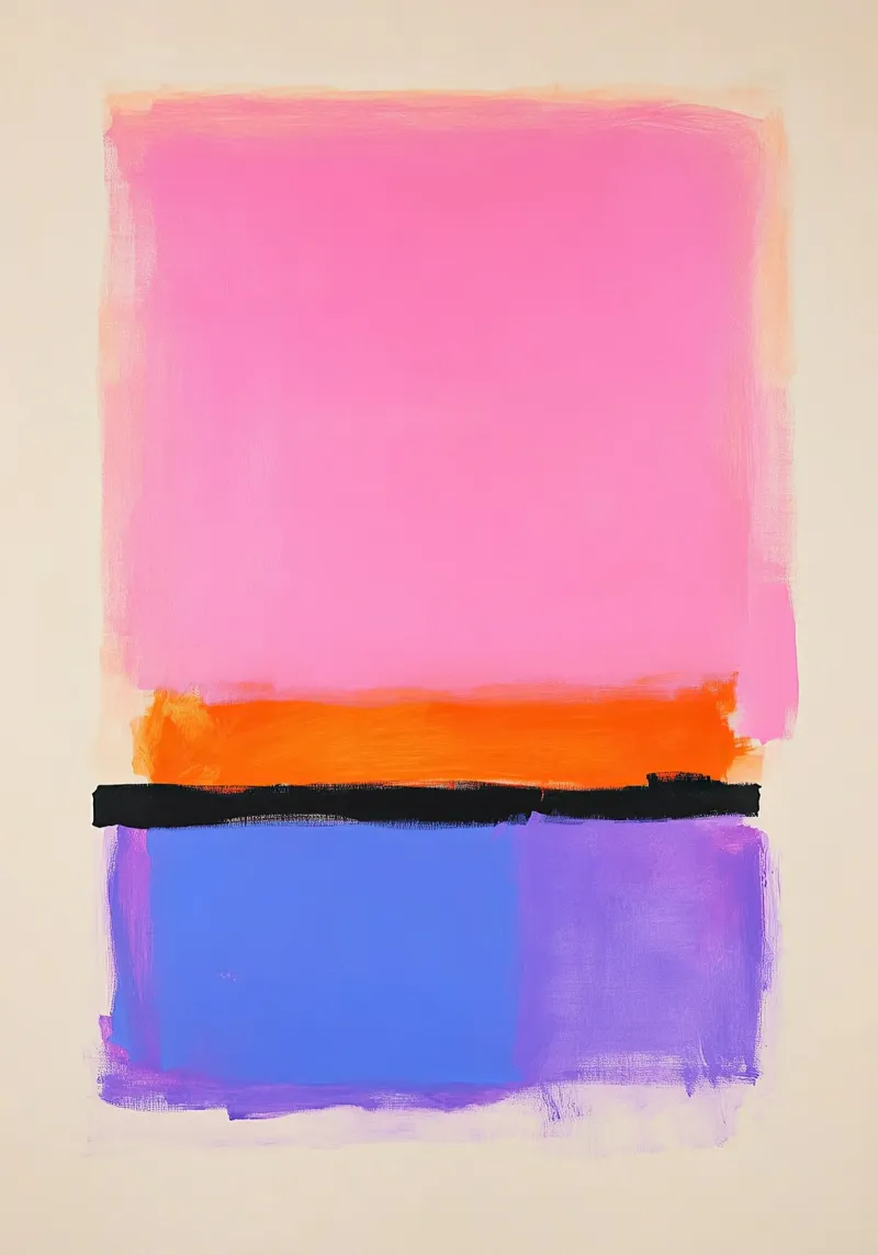 Dopamine Décor Abstrait Rose Bleu Moderne toile de Euphoria Theresa