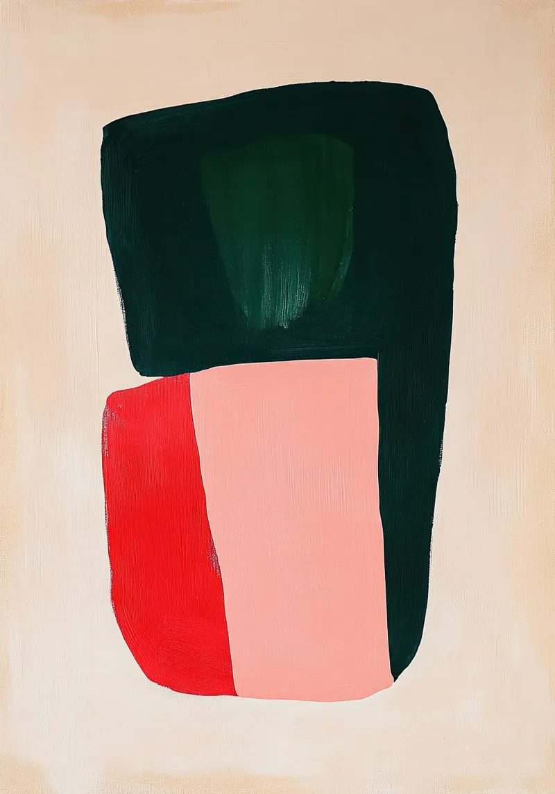 Eigentijds Modern Abstract Roze Scandi canvas van Euphoria Theresa