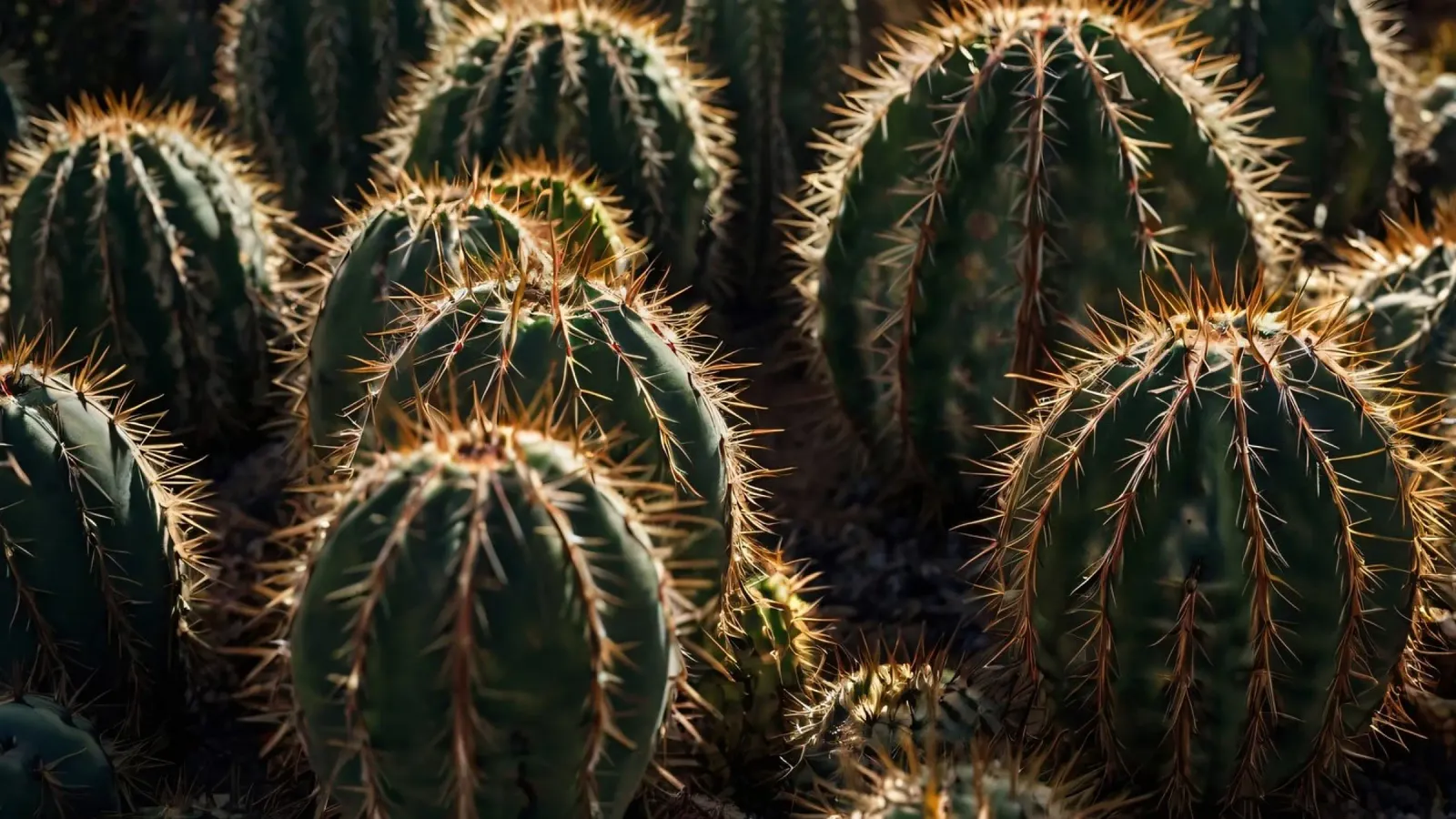 Gros plan sur des cactus vibrants aux épines proéminentes hahnemühle de DesignDoodle