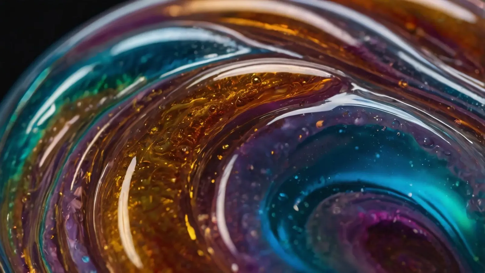 Swirling colors and textures in a close-up view of hahnemühle by DesignDoodle