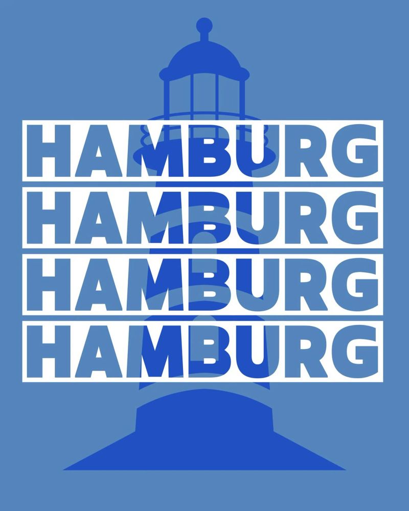 Hamburg Poster von Ambition Wall