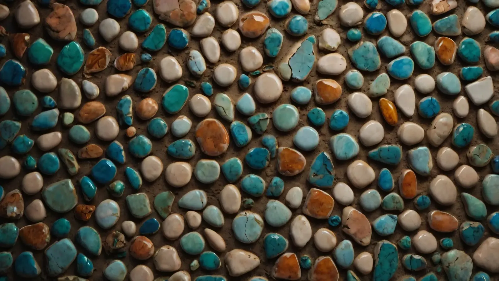 Mosaico colorato con varie pietre lisce pellicola backlit da DesignDoodle