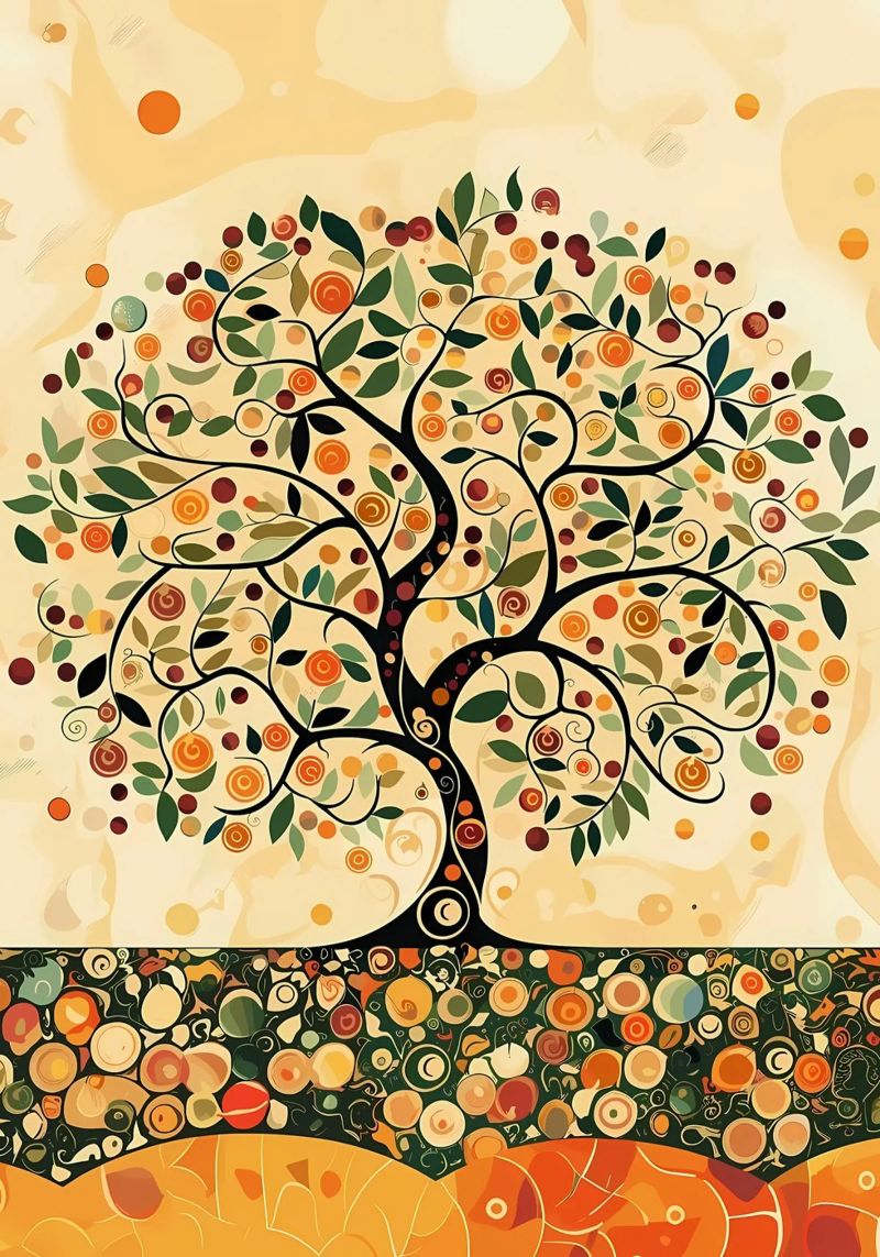 Arbre de vie style Gustav poster de Caeson