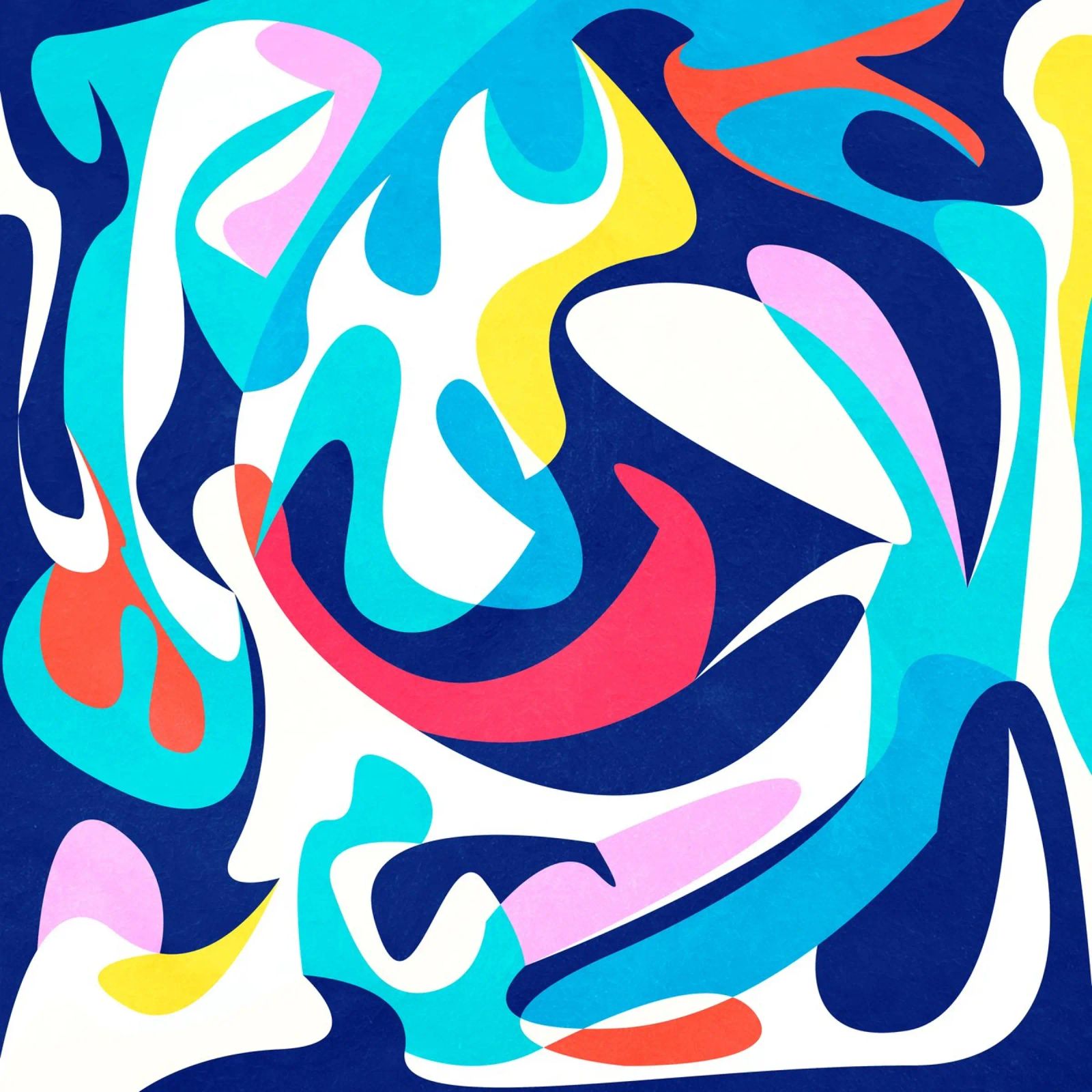 Abstract Shapes Blue poster by lovely lines