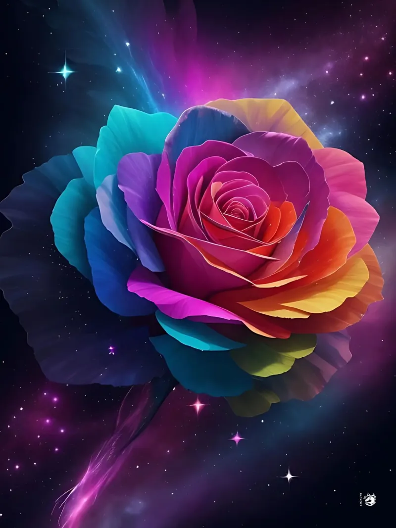 Space Nebula Rose pellicola backlit da LM2KONE