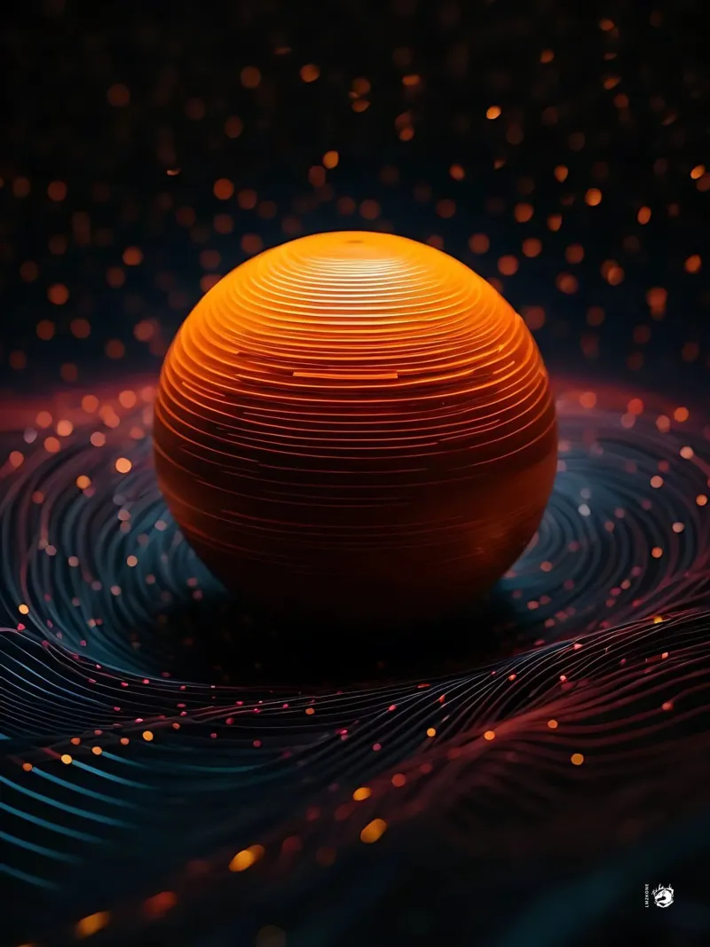 Sfera astratta scura pellicola backlit da LM2KONE