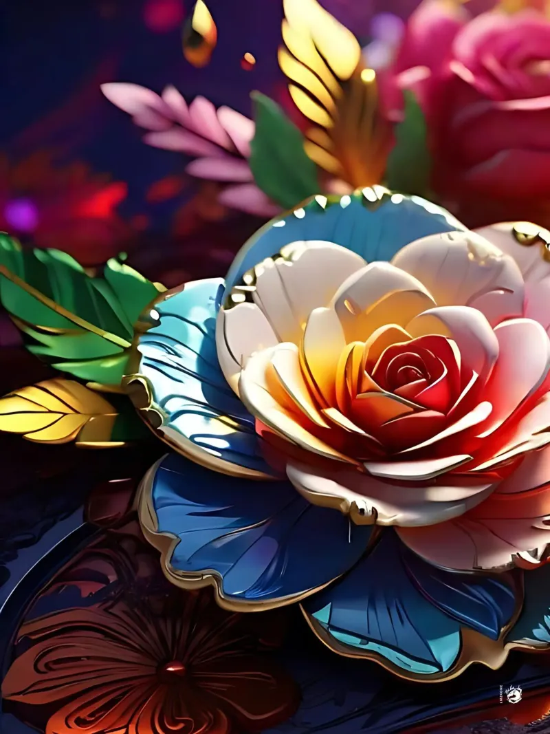 Fiori moderni e futuristici pellicola backlit da LM2KONE
