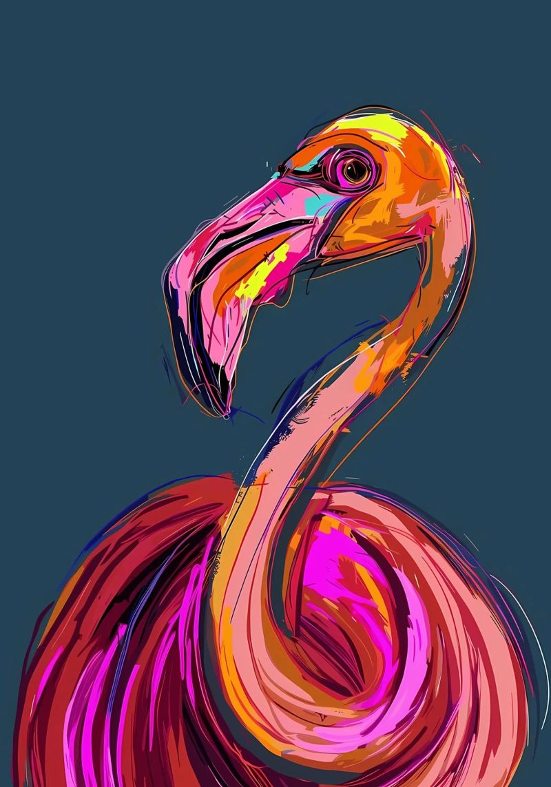 Flamingo Pop Artr Poster von Caeson