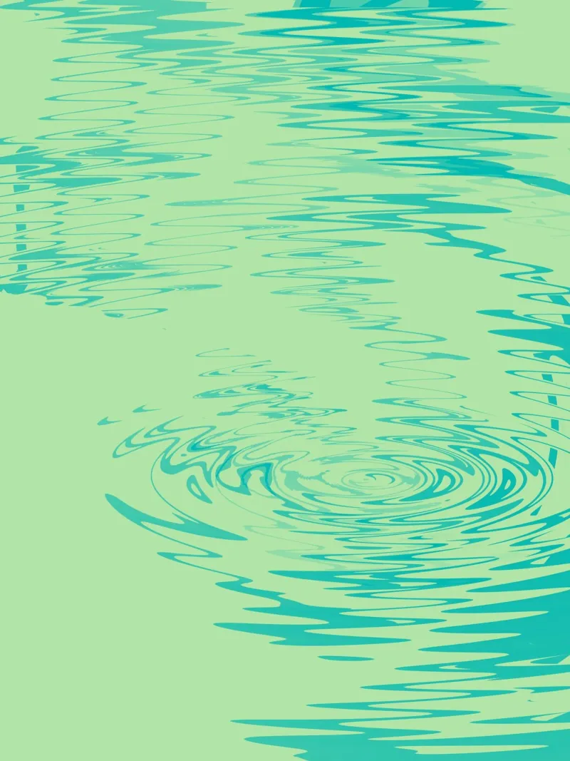 Abstract dynamic waves Water pattern in green and blue hahnemühle by Something for you