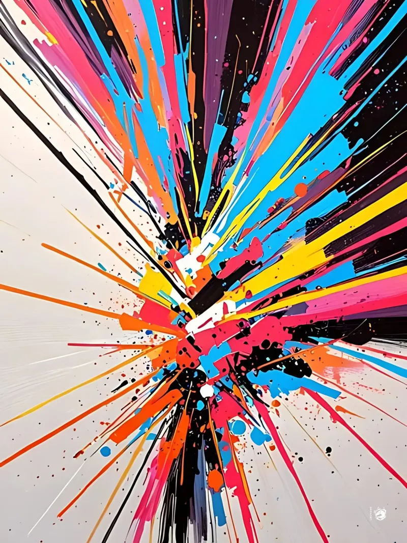 Abstract pattern Colors canvas by LM2KONE