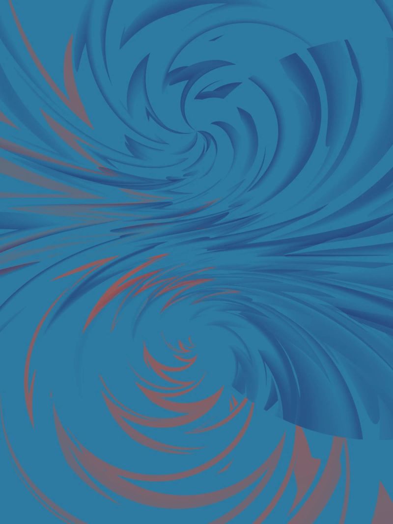 Abstract dynamic twisted pattern in blue and red hahnemühle by Something for you
