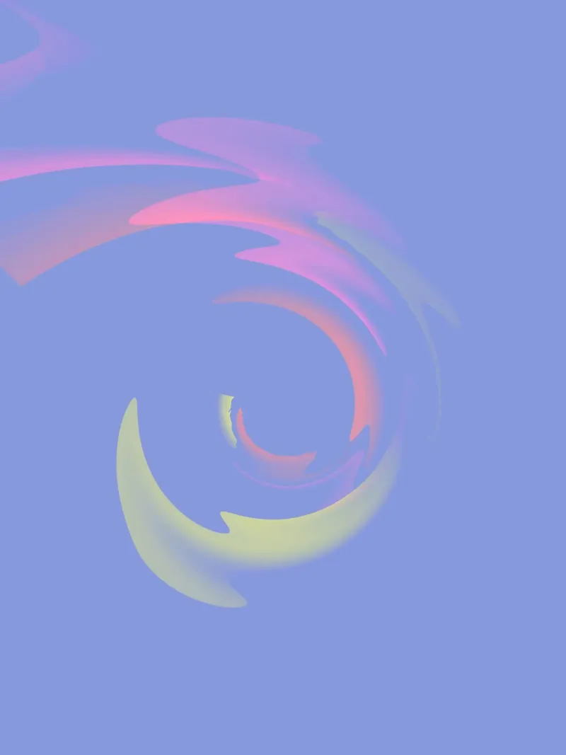 Abstract dynamic swirl in blue, yellow and pink canvas by Something for you