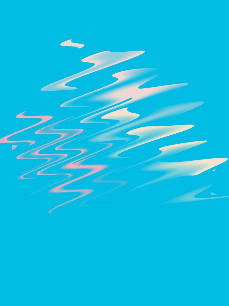 Abstract dynamic zig zag pattern in blue, white, pink canvas by Something for you