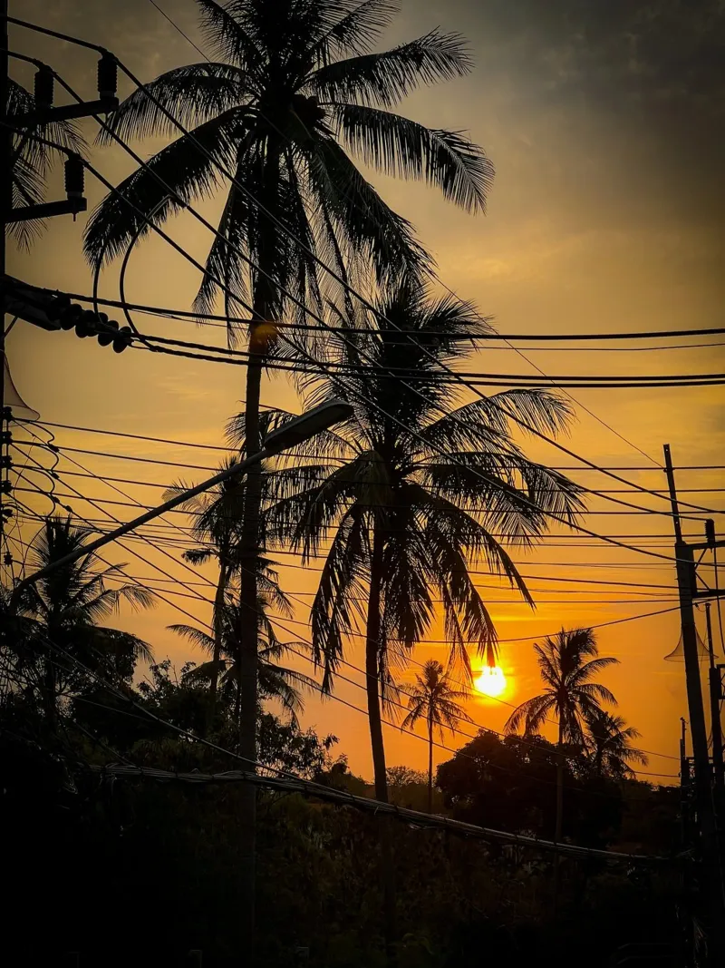 Electric Sunrise poster with plastic frame by Framative