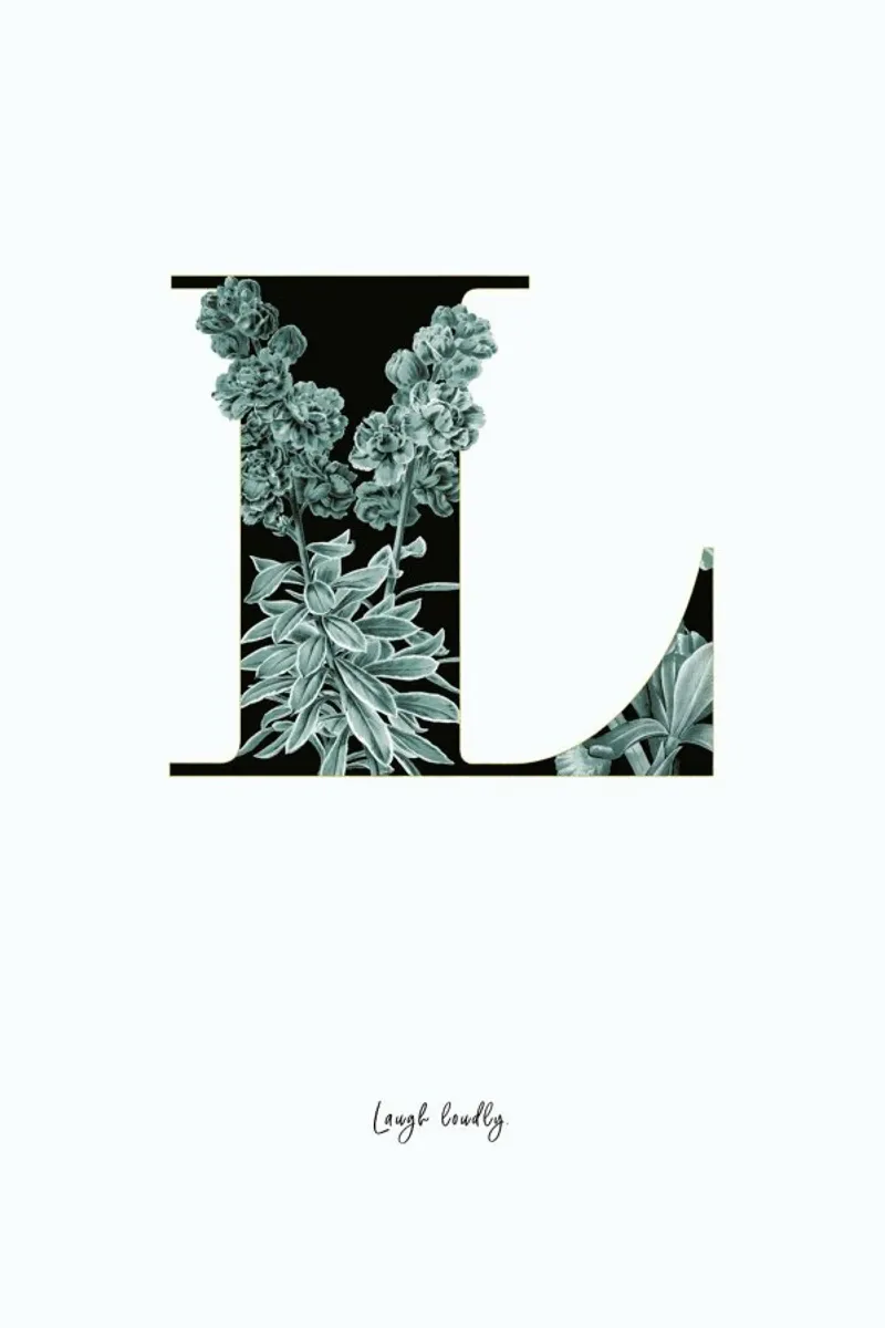 Flower Alphabet - L pellicola backlit da Froilein Juno